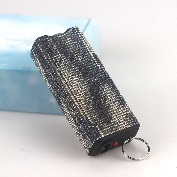 Wholesale Multifunctional Square Diamond Portable Tactical Flashlight Keychain Direct Charging