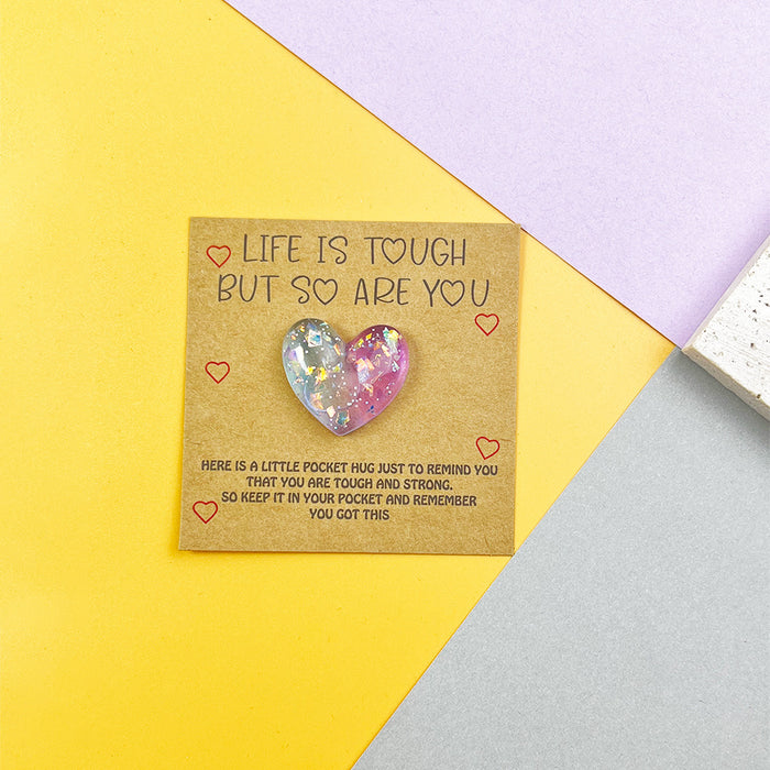 Wholesale Gradient Heart Pocket Decorations Hug Card