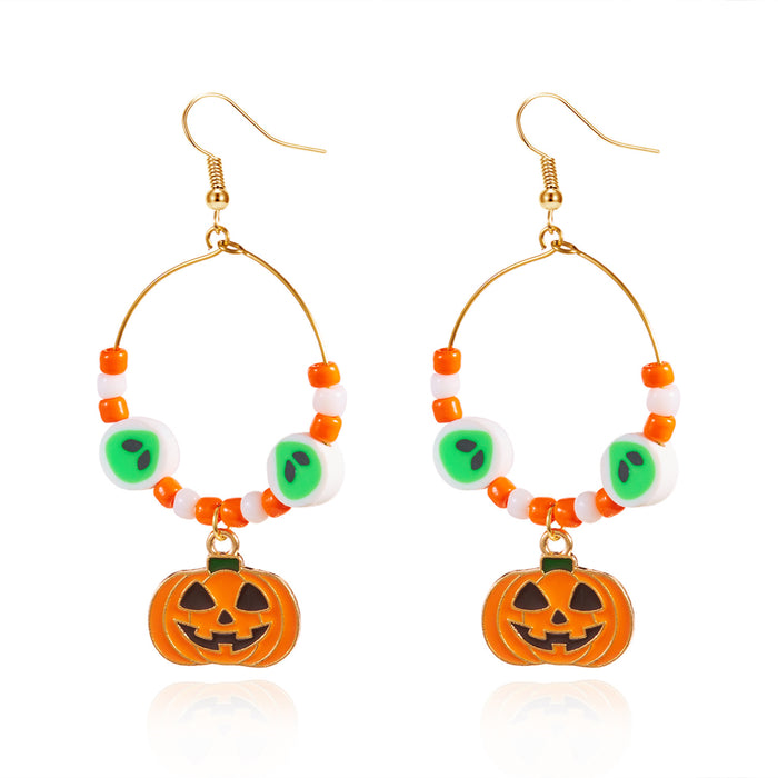 Wholesale  earrings for women fashion personality skull bat pumpkin ghost pendant  earrings