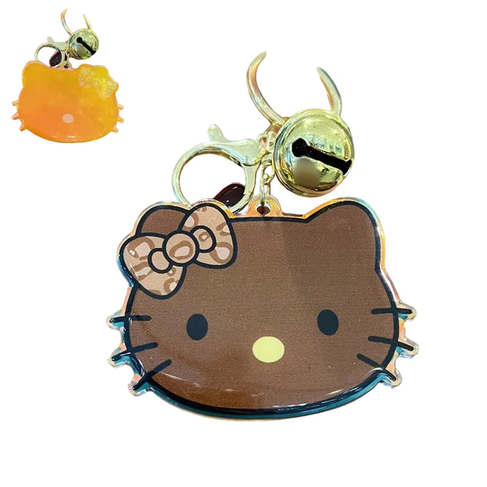 Wholesale 5 PCS Cute Cartoon Leopard Print Acrylic Keychain for Men and Women