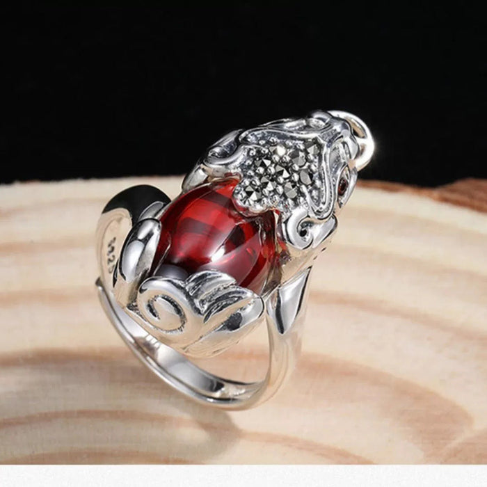 Wholesale 10pcs 925 ancient silver open food ring JDC-RS-NS009