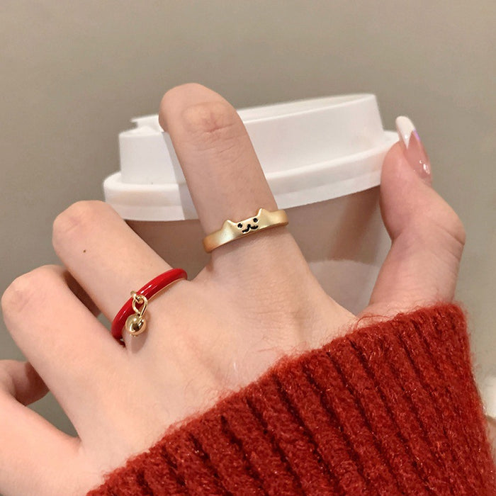 Wholesale Bell ring with unique niche design and open mouth matching ring
