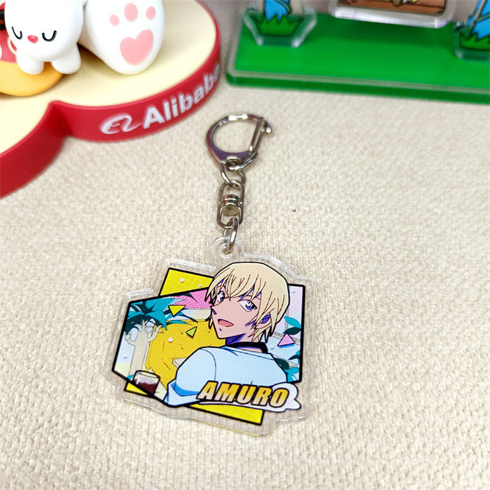 Wholesale Cartoon Animation Peripheral Acrylic Keychain Cute Backpack Decorative Pendant Keyring