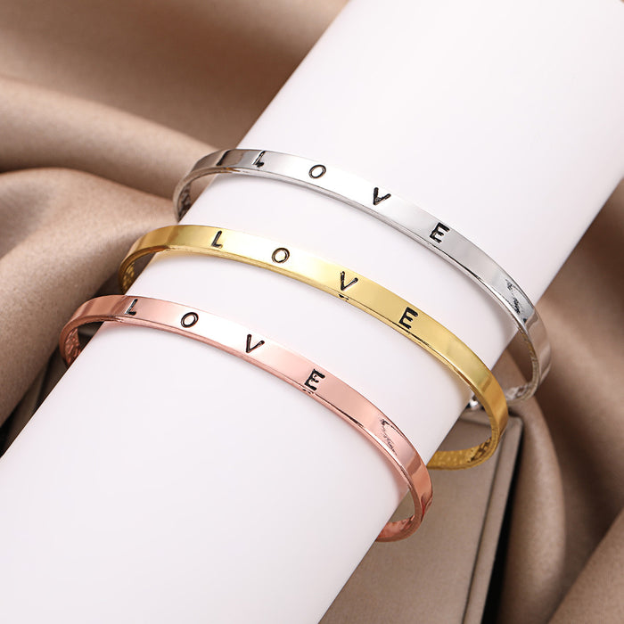 Wholesale Alphabet Gold Bracelet Adjustable Bracelet Jewelry