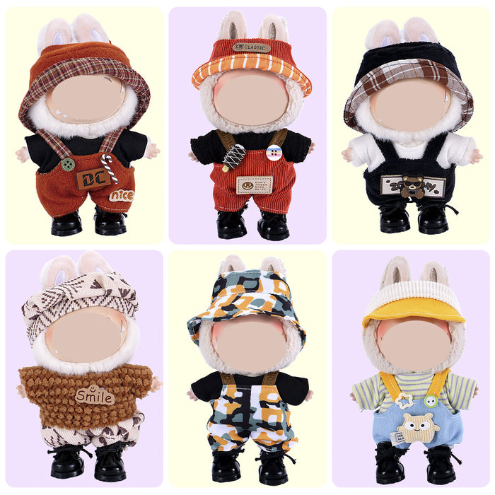 Wholesale Only Clothes Character Pattern Overalls Set doll clothes