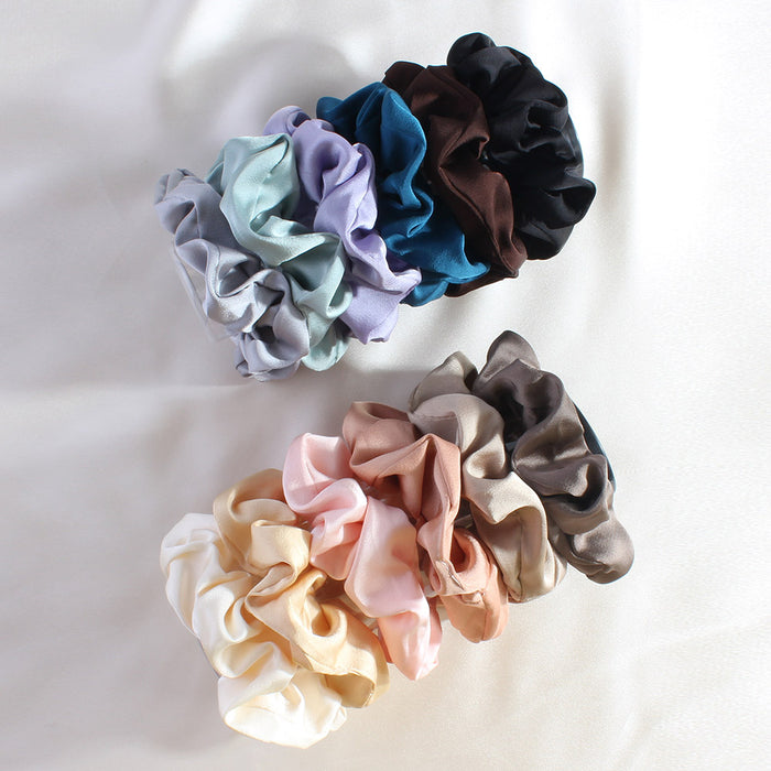 Wholesale Retro faux silk Hair Scrunchies