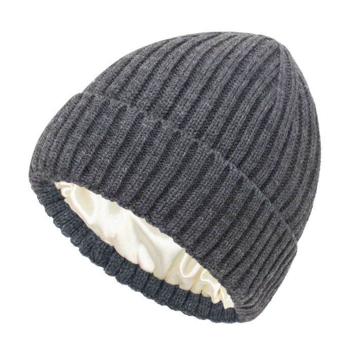 Wholesale Autumn and Winter Trendy Hats for Women,  New Satin Warm Woolen Hats for Men and Women,  Family Pullover Knitted Hats