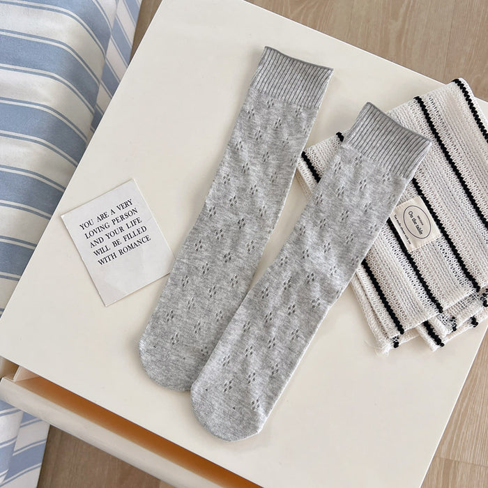Wholesale Socks thin mesh breathable mid tube women's socks boneless pile socks