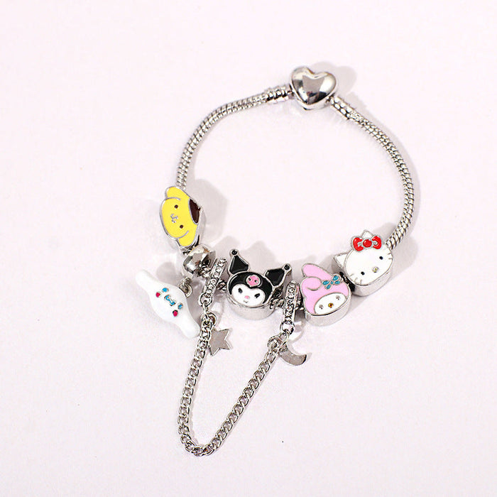 Wholesale Family Heart Beaded DIY Alloy Bracelet JDC-BT-JiaR001