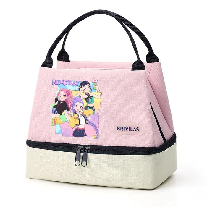 Wholesale Cartoon Cute Colorful Double-Layer Insulated Lunch Bag for Outdoor Use Handbags