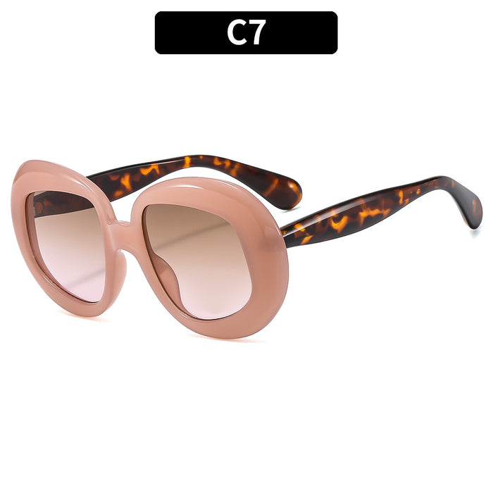 Wholesale Oval Large Frame PC Sunglasses JDC-SG-XIa077