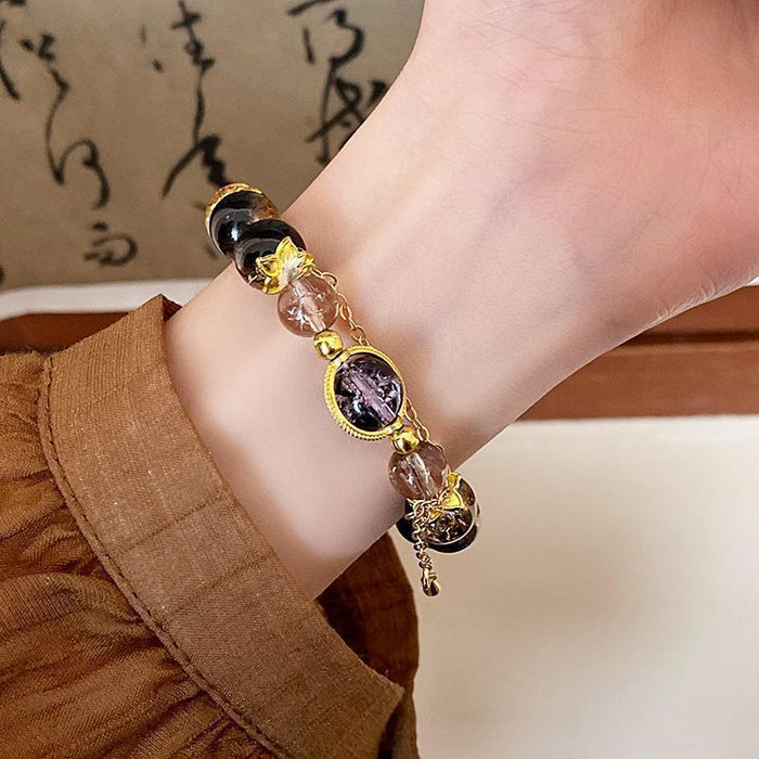 Wholesale New gradient bracelet, high-end glass bead bracelet, light luxury, exquisite and niche design, bead beads