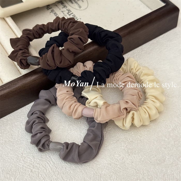 Wholesale Durable Hair Rope Hair Rubber Band Ponytail Leather Cover Hair Rope