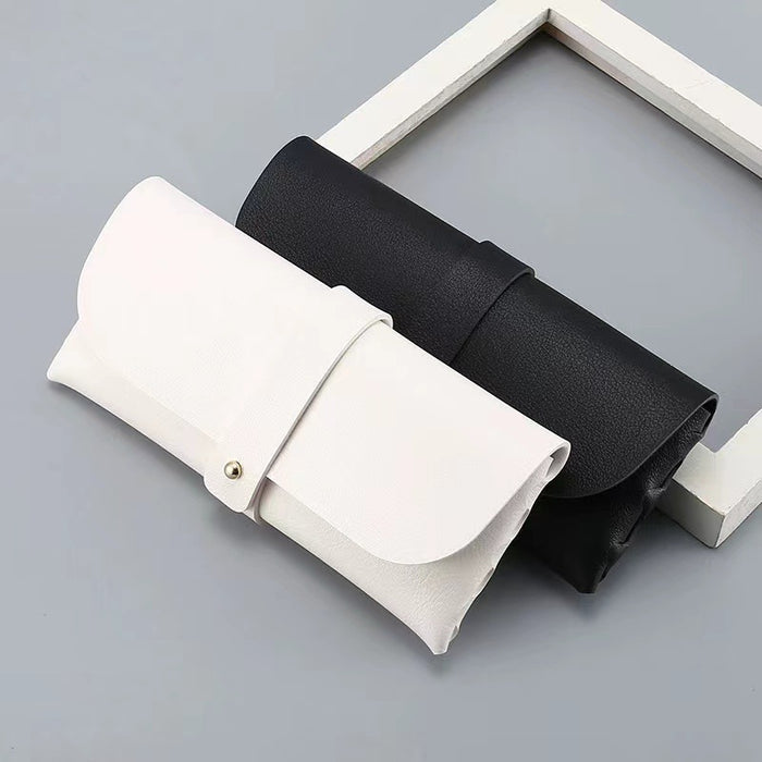 Wholesale Sunglasses PU leather box soft bag Sunglasses box fashionable black handheld portable glasses box