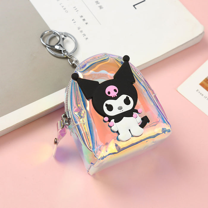 Wholesale PU Cartoon Laser Coin Purse Keychain JDC-KC-YiK012