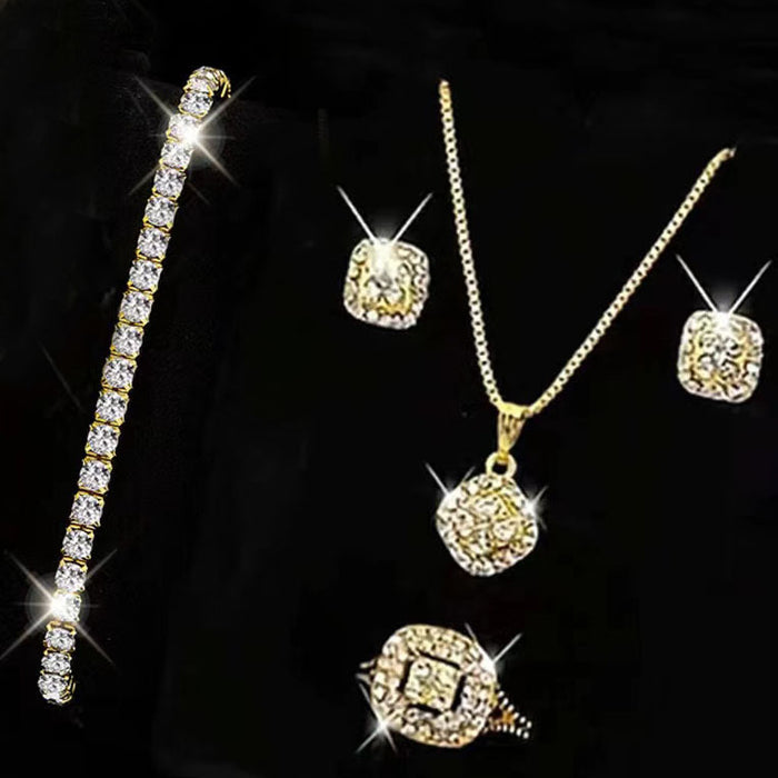 Wholesale 3pcs/ set Full-Diamond Jewelry Set