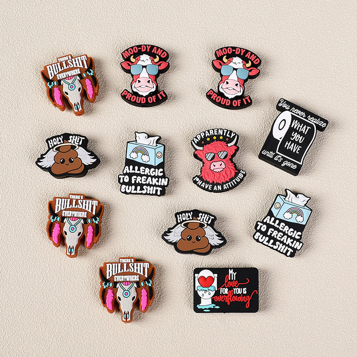 Wholesale 20pcs Silicone beads for children,  food grade,  English alphabet beads,  silicone beads for pen accessories