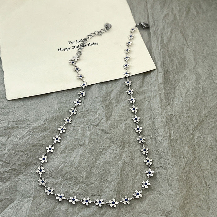 Wholesale Flower collarbone chain high-end design, niche temperament, versatile, simple accessories