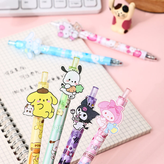 Wholesale 48pcs/box Cute acrylic patch press pen cartoon neutral pen press signature pen black