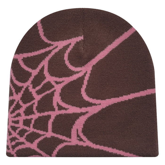 Wholesale Acrylic Spider Web Jacquard Yarn Knitted Hat JDC-FH-Mingw003