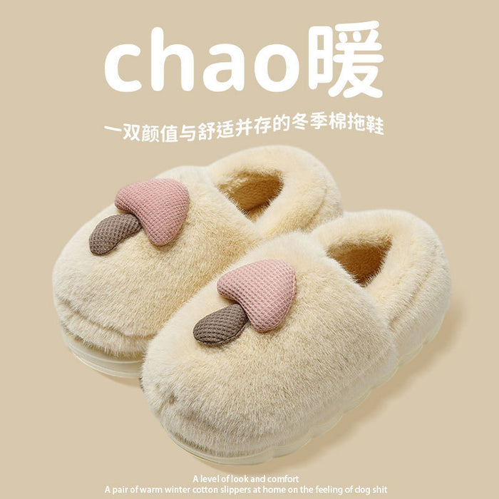 Wholesale  Cotton Slippers Couple  Warm Indoor Home Soft Flat Shoes for Women