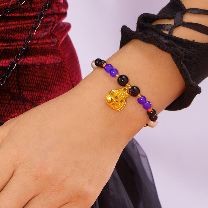Wholesale  Bracelet  Pumpkin Pendant Beaded Bracelet