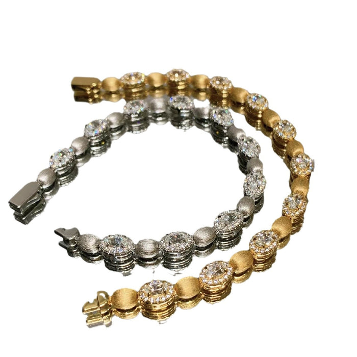 Wholesale Women's Hand-Brushed Diamond Bracelet