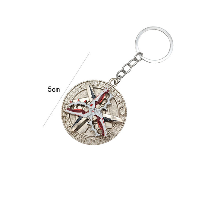 Wholesale Alloy throwing knife backpack keychain