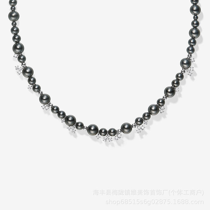 Wholesale Bubble Nebula Necklace Black Light Luxury Clavicle Chain Accessories Women' s Birthday Gift