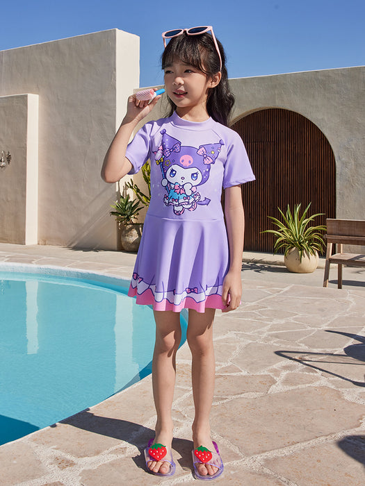 Wholesale Girls' swimsuit, girls' children's princess, cute and stylish cartoon children's jumpsuit style quick drying swimsuit