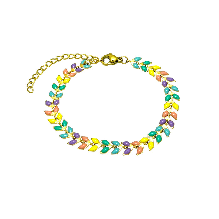 Wholesale Original New Product 6mm Double sided Drip Oil Aircraft Bracelet Vacuum Plated Stainless Steel Bracelet