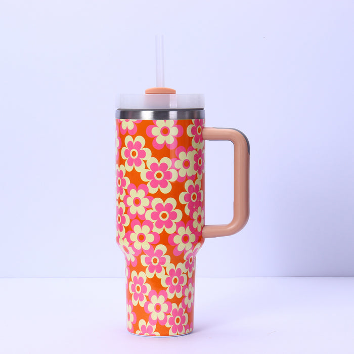 Wholesale 304 Stainless Steel 40oz Insulated Tumbler with Straw Portable Travel Cup MOQ≥2