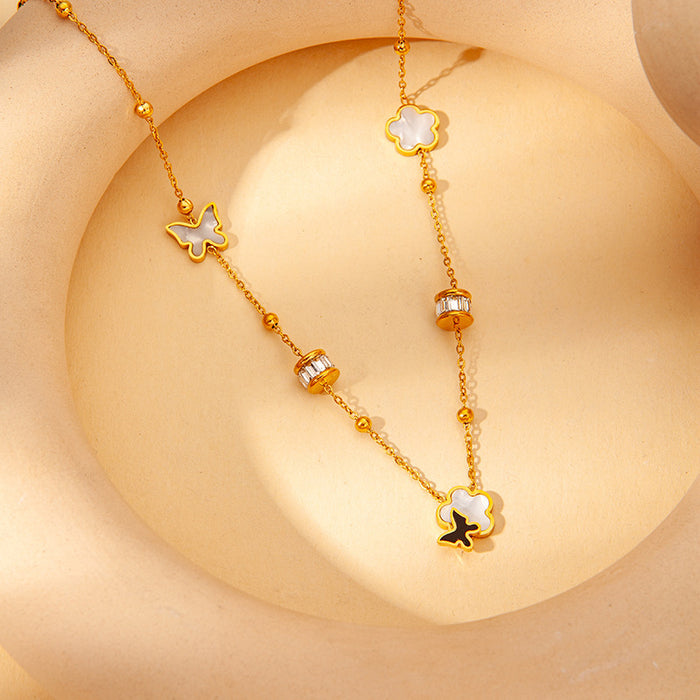 Wholesale Non-Fading Exquisite Clavicle Golden Necklace