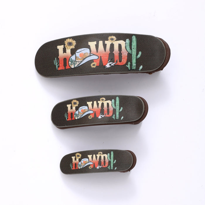 Wholesale retro multi-color sunflower bull head letter pattern hairpin combination suit hairpin