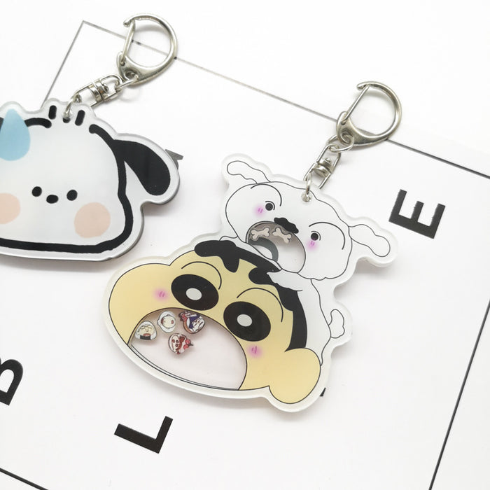 Wholesale Keychain Acrylic Decorative Bag Charm Small Accessories cartoon Keychain