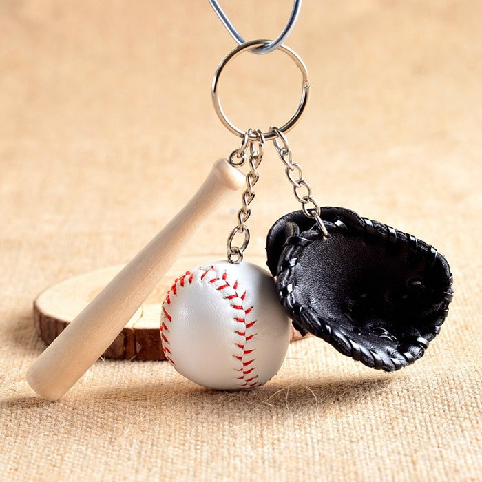 Wholesale PU Baseball Keychain JDC-KC-KangX001