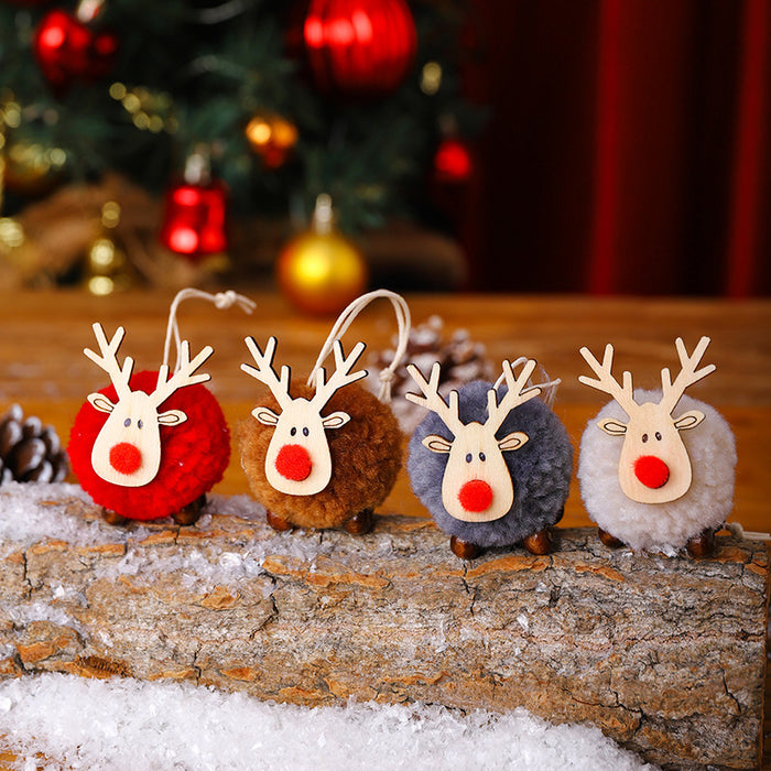 Wholesale Christmas Decoration Pendant Wool Felt Deer Pendant Christmas Tree Pendant Accessories Gift