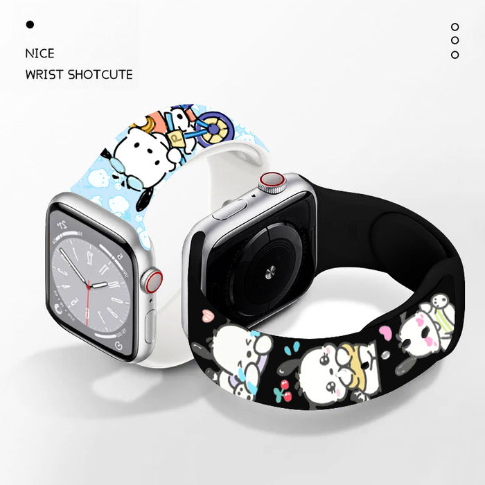 Wholesale Cartoon Silicone Strap Suitable for Apple Watch Strap (S) JDC-WD-NuoQi002