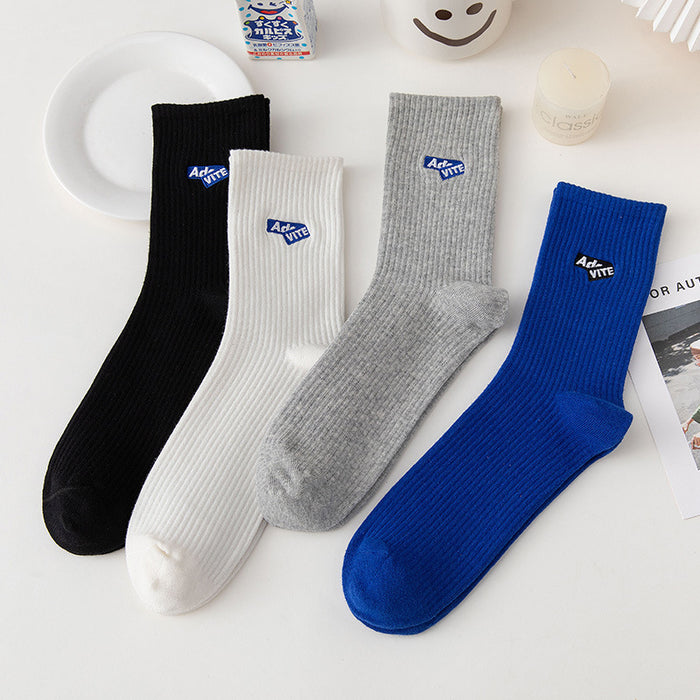 Wholesale Socks made of pure cotton, mid tube socks, worn outside, sports basketball stockings