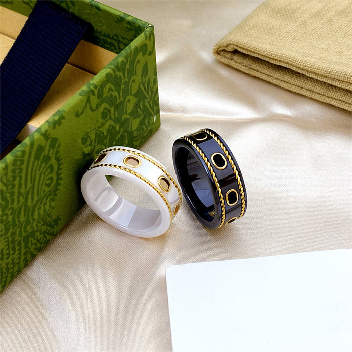 Wholesale Bee Planet Ceramic Ring JDC-RS-QingC003