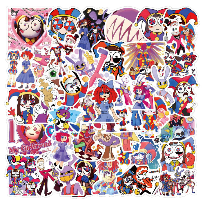 Wholesale 50pcs Circus stickers,  guitar,  notebook,  water cup stickers