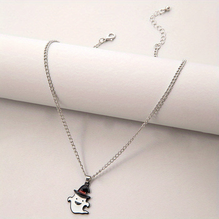 Wholesale Ghost Skull Beaded Necklace Dripping Oil Pendant Handmade Boutique Resale MOQ≥2