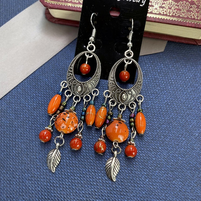 Wholesale Alloy Bohemian Retro Ethnic Style Earrings JDC-ES-Luox008