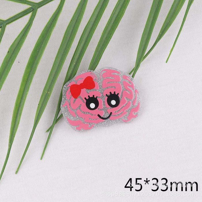 Wholesale Cartoon Organ Beverage Bottle Acrylic Pin DIY Patch Accessories JDC-FK-OuYie014