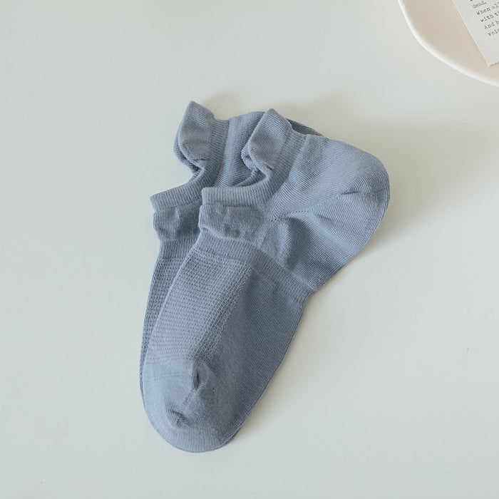Wholesale New Socks Ship Socks Solid Color Sports Sweat Absorbing Breathable Invisible Cotton Socks