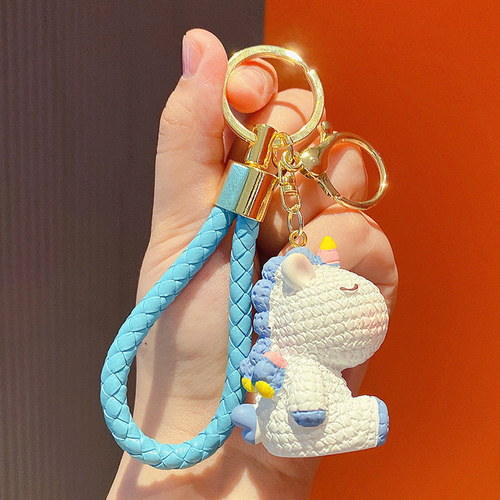 Wholesale Cartoon Resin Unicorn Keychain