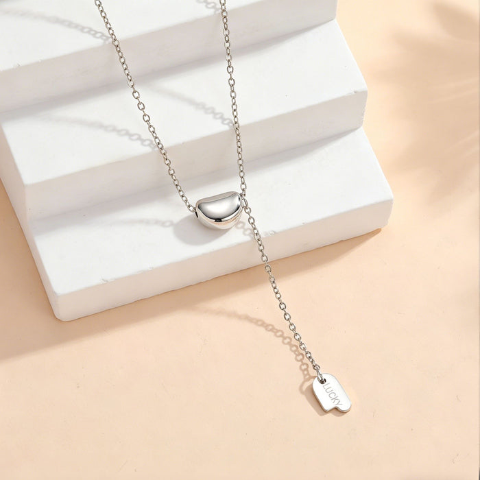 Wholesale 2pcs  Bean pendant necklace a sophisticated and versatile clavicle chain
