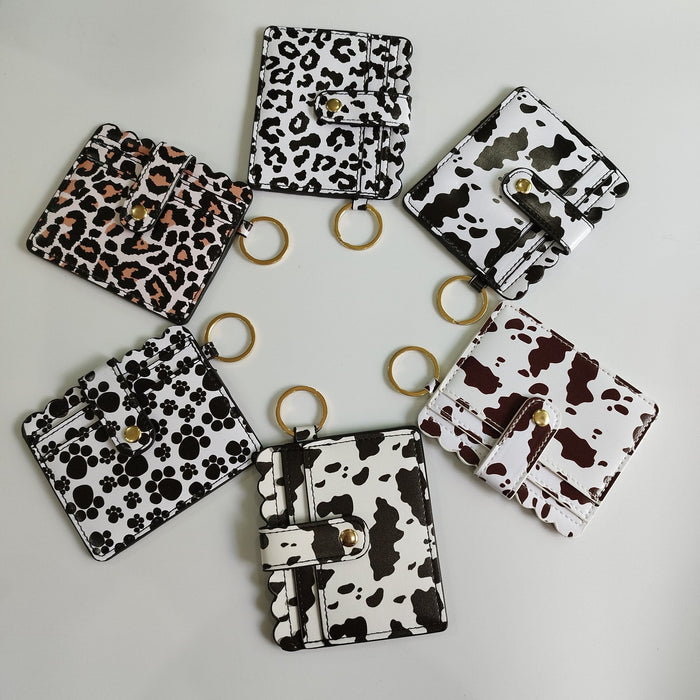 Wholesale PU Leather Card Holder Keychain JDC-KC-JinHan001