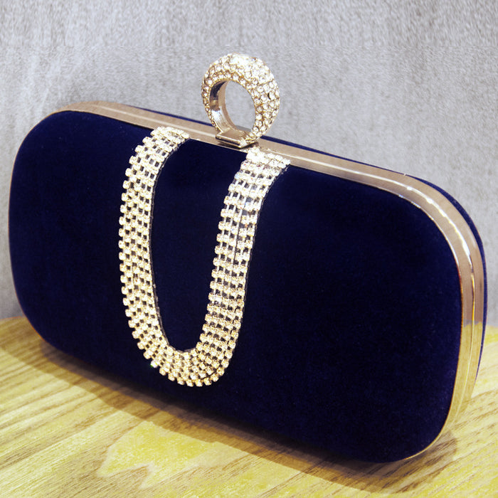 Wholesale Velvet Diamond Evening Bag Handbag JDC-HB-YiX022