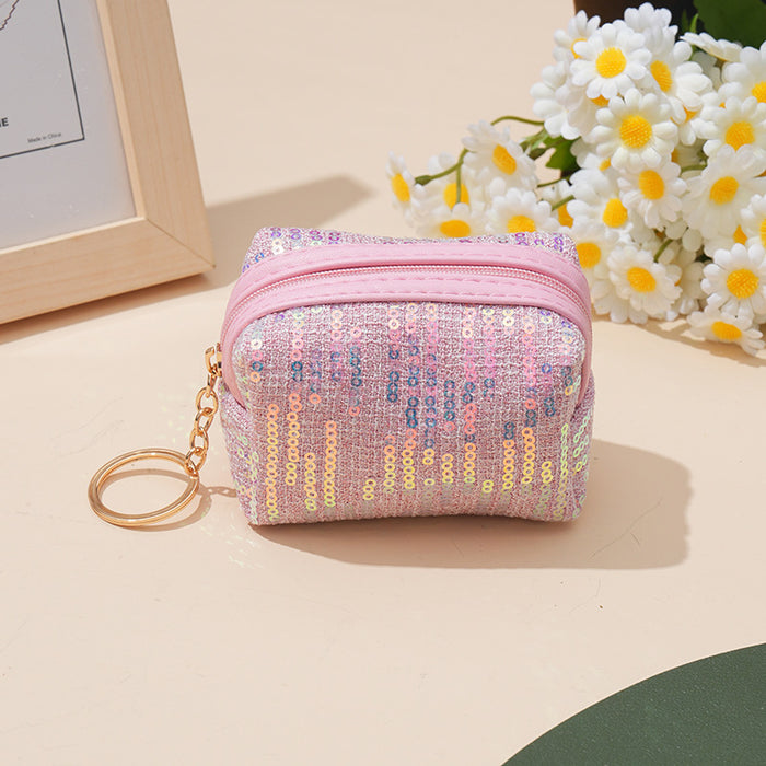 Wholesale Polyester Embroidered Sequins Cute Coin Purse JDC-WT-YuanYi003